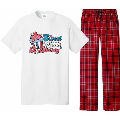 4th Of July Retro Sweet Land Of Liberty Gift Pajama Set