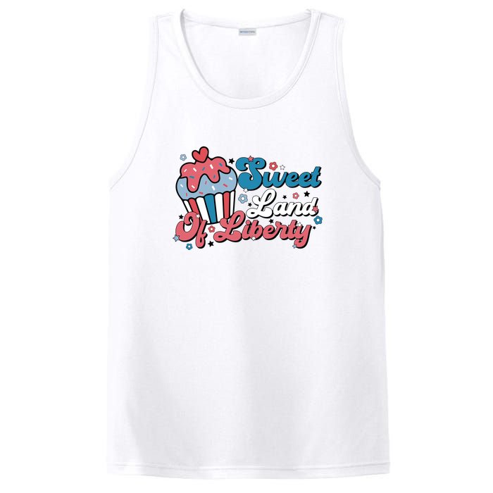 4th Of July Retro Sweet Land Of Liberty Gift PosiCharge Competitor Tank