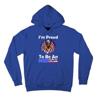 4th Of July Gift Proud To Be An American Eagle Us Flag Funny Gift Hoodie