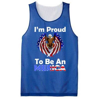 4th Of July Gift Proud To Be An American Eagle Us Flag Funny Gift Mesh Reversible Basketball Jersey Tank