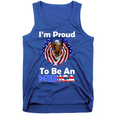 4th Of July Gift Proud To Be An American Eagle Us Flag Funny Gift Tank Top