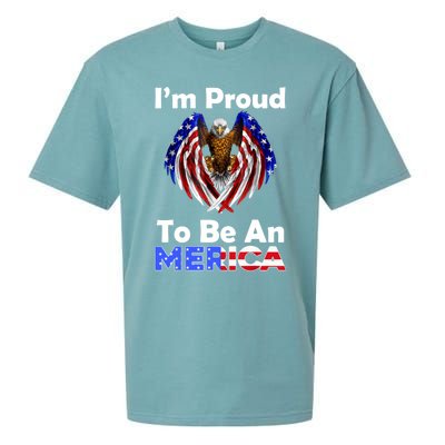 4th Of July Gift Proud To Be An American Eagle Us Flag Funny Gift Sueded Cloud Jersey T-Shirt