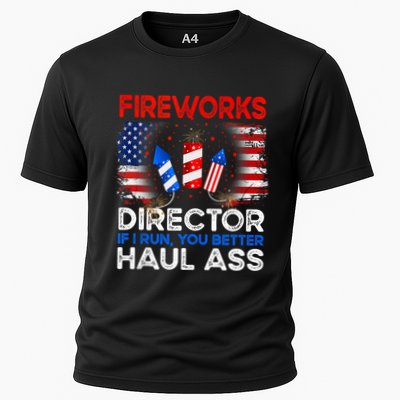 4th Of July Fireworks Director If I Run You Run Funny Cooling Performance Crew T-Shirt