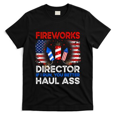 4th Of July Fireworks Director If I Run You Run Funny T-Shirt