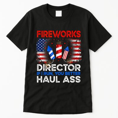 4th Of July Fireworks Director If I Run You Run Funny Tall T-Shirt