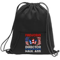 4th Of July Fireworks Director If I Run You Run Funny Sweatshirt Cinch Pack Bag