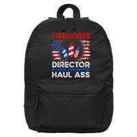 4th Of July Fireworks Director If I Run You Run Funny 16 in Basic Backpack