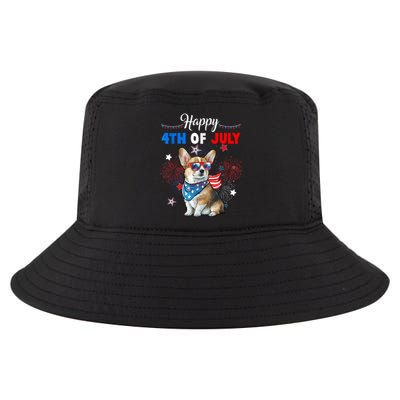 4th Of July Family Matching American Corgi Dog Lovers Kids Cool Comfort Performance Bucket Hat