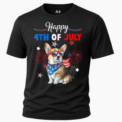 4th Of July Family Matching American Corgi Dog Lovers Kids Cooling Performance Crew T-Shirt