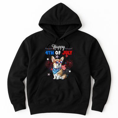 4th Of July Family Matching American Corgi Dog Lovers Kids Hoodie