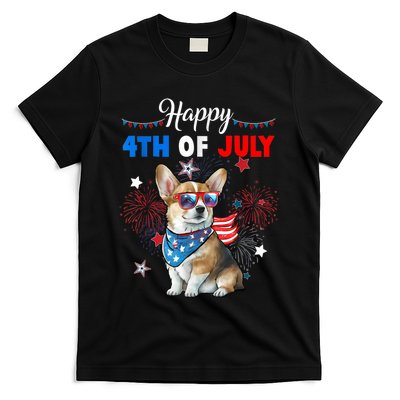 4th Of July Family Matching American Corgi Dog Lovers Kids T-Shirt