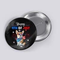 4th Of July Family Matching American Corgi Dog Lovers Kids Button