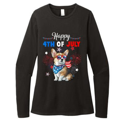 4th Of July Family Matching American Corgi Dog Lovers Kids Womens CVC Long Sleeve Shirt