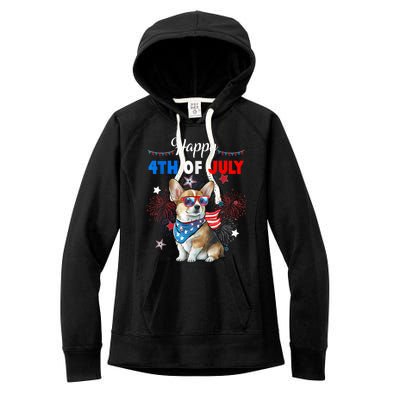 4th Of July Family Matching American Corgi Dog Lovers Kids Women's Fleece Hoodie