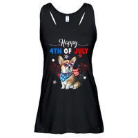 4th Of July Family Matching American Corgi Dog Lovers Kids Ladies Essential Flowy Tank