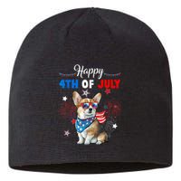 4th Of July Family Matching American Corgi Dog Lovers Kids Sustainable Beanie