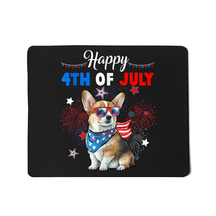 4th Of July Family Matching American Corgi Dog Lovers Kids Mousepad