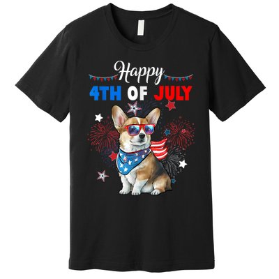 4th Of July Family Matching American Corgi Dog Lovers Kids Premium T-Shirt