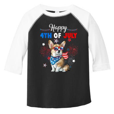 4th Of July Family Matching American Corgi Dog Lovers Kids Toddler Fine Jersey T-Shirt