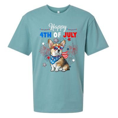 4th Of July Family Matching American Corgi Dog Lovers Kids Sueded Cloud Jersey T-Shirt