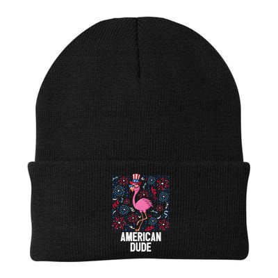 4th Of July American Dude Flamingo Us Flag Pride Patriotic Gift Beanie