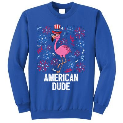 4th Of July American Dude Flamingo Us Flag Pride Patriotic Gift Sweatshirt