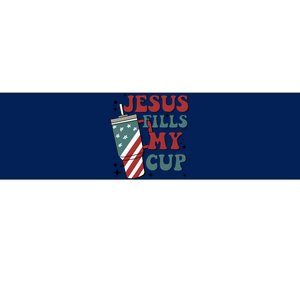 4th Of July Jesus Fills My Cup Bumper Sticker