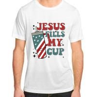 4th Of July Jesus Fills My Cup Adult ChromaSoft Performance T-Shirt