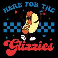 4th Of July Here For The Glizzies Funny Hot Dog Humor Impact Tech Backpack