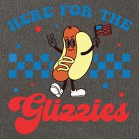 4th Of July Here For The Glizzies Funny Hot Dog Humor Cotton Canvas Backpack