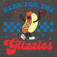 4th Of July Here For The Glizzies Funny Hot Dog Humor Vector Backpack