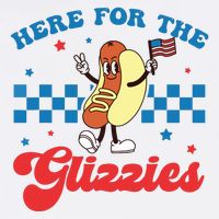 4th Of July Here For The Glizzies Funny Hot Dog Humor Doggie Tank