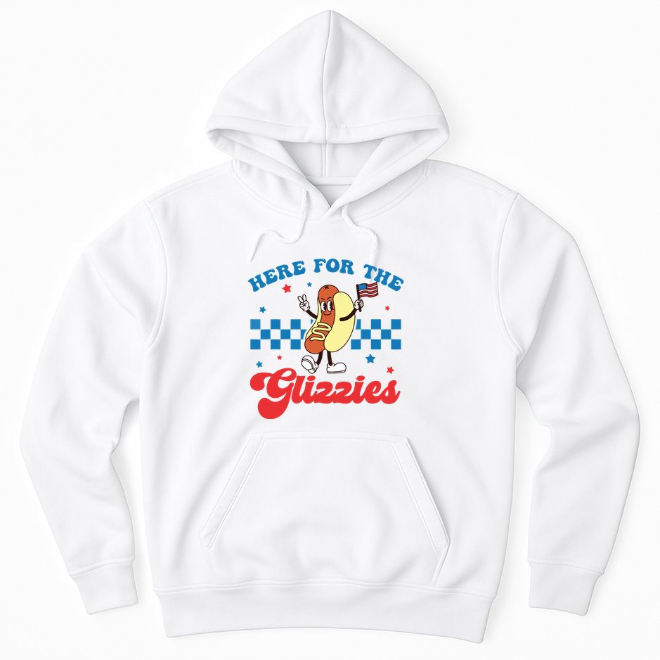 4th Of July Here For The Glizzies Funny Hot Dog Humor Hoodie