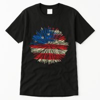 4th Of July Fireworks American Flag Design For Patriotic Celebration Tall T-Shirt