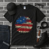 4th Of July Fireworks American Flag Design For Patriotic Celebration Tall T-Shirt