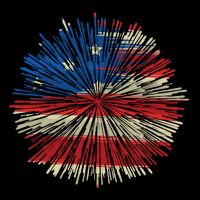 4th Of July Fireworks American Flag Design For Patriotic Celebration Tall T-Shirt