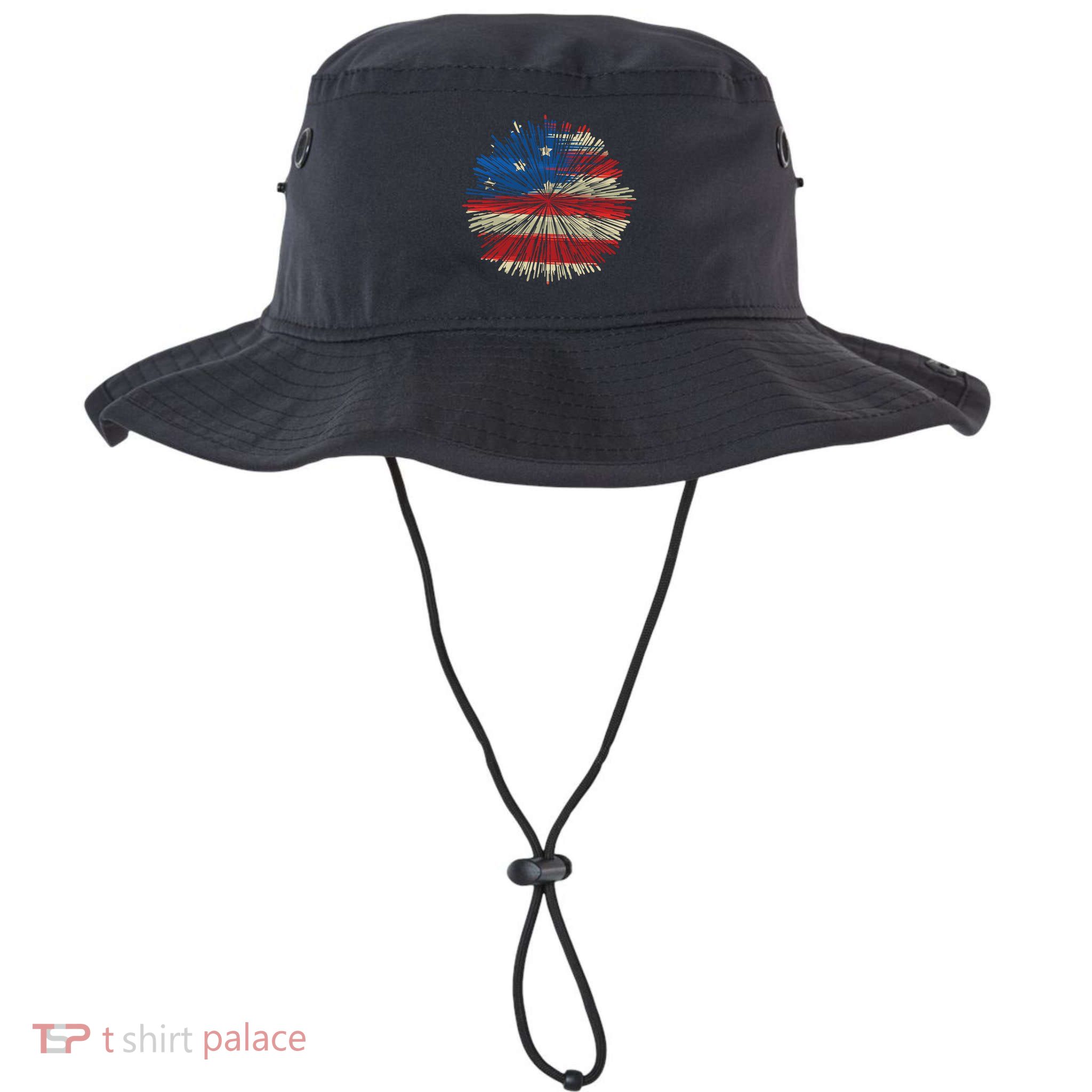 4th Of July Fireworks American Flag Design For Patriotic Celebration Bucket Hat