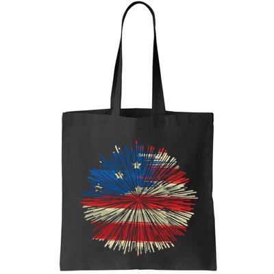4th Of July Fireworks American Flag Design For Patriotic Celebration Bag
