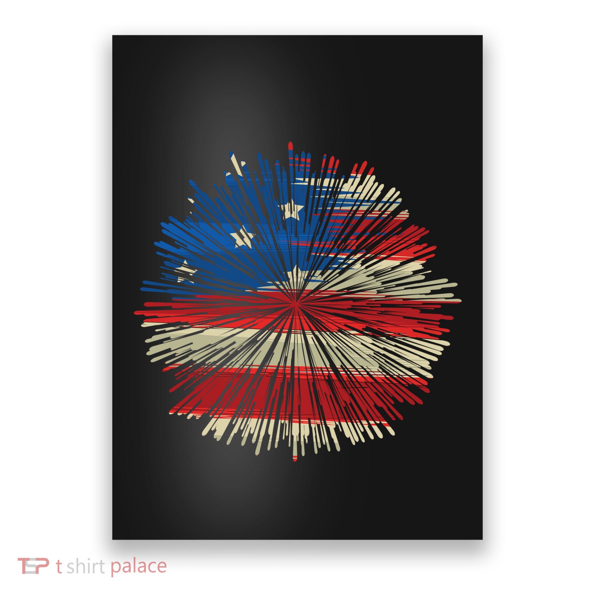 4th Of July Fireworks American Flag Design For Patriotic Celebration Poster