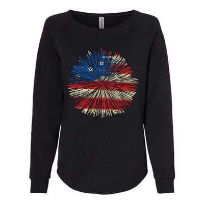 4th Of July Fireworks American Flag Design For Patriotic Celebration Womens California Wash Sweatshirt