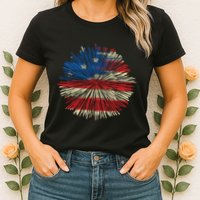 4th Of July Fireworks American Flag Design For Patriotic Celebration Womens T-Shirt