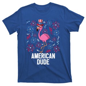 4th Of July American Dude Flamingo Us Flag Pride Patriotic Gift T-Shirt