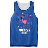 4th Of July American Dude Flamingo Us Flag Pride Patriotic Gift Mesh Reversible Basketball Jersey Tank