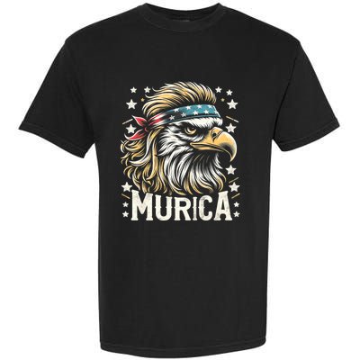 4th Of July Patriotic Funny Eagle July 4th Usa Murica Garment-Dyed Heavyweight T-Shirt