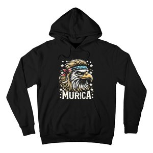 4th Of July Patriotic Funny Eagle July 4th Usa Murica Hoodie