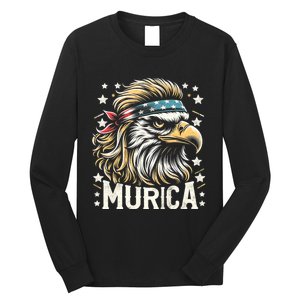 4th Of July Patriotic Funny Eagle July 4th Usa Murica Long Sleeve Shirt