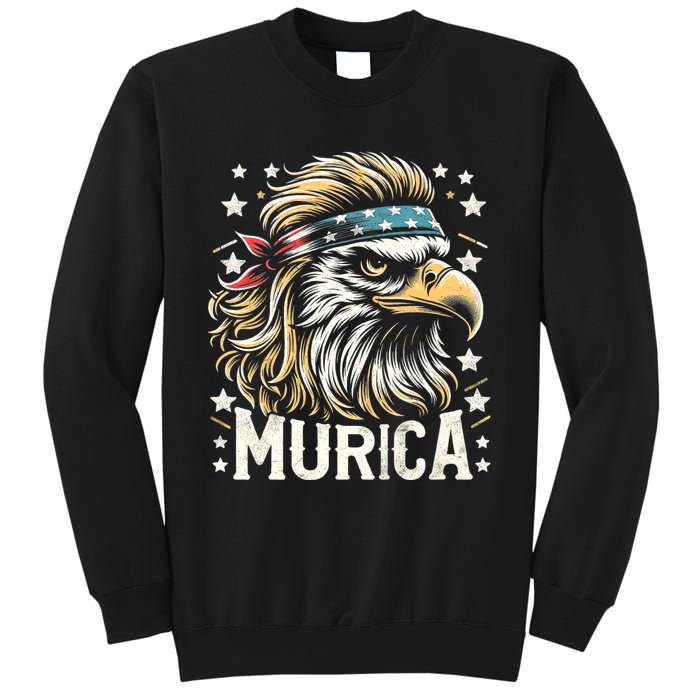 4th Of July Patriotic Funny Eagle July 4th Usa Murica Sweatshirt