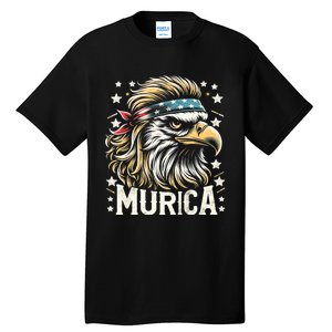 4th Of July Patriotic Funny Eagle July 4th Usa Murica Tall T-Shirt