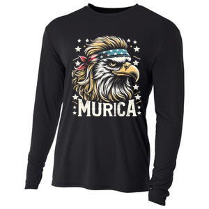 4th Of July Patriotic Funny Eagle July 4th Usa Murica Cooling Performance Long Sleeve Crew