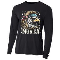 4th Of July Patriotic Funny Eagle July 4th Usa Murica Cooling Performance Long Sleeve Crew